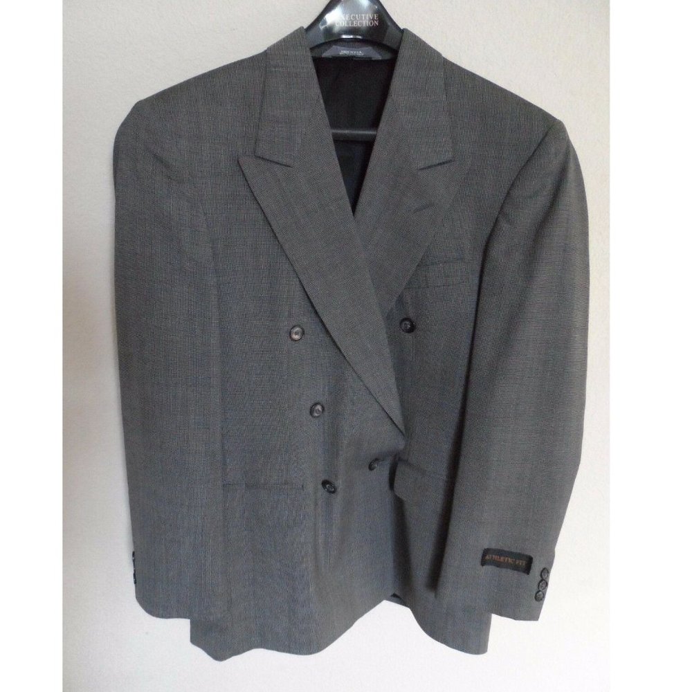 Executive Collection Athletic Fit Wool Blend Men's Suit Jacket Grey, Size: 38/R
